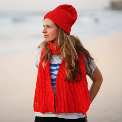 Strickmütze aus Irland Bojenrot | ankerherz.de