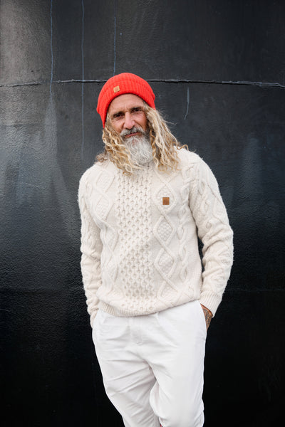 Strickpullover Zopfmuster Cremeweiß | ankerherz.de