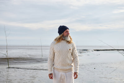 Strickpullover Zopfmuster Cremeweiß | ankerherz.de